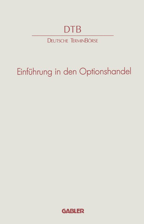 Produktbild: Einf&uuml;hrung in den Optionshandel