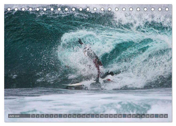 Produktbild: Faszination Surfen (Tischkalender 2026 DIN A5 quer), CALVENDO Monatskalender