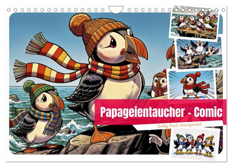 Produktbild: Papageientaucher - Comic (Wandkalender 2027 DIN A4 quer), CALVENDO Monatskalender
