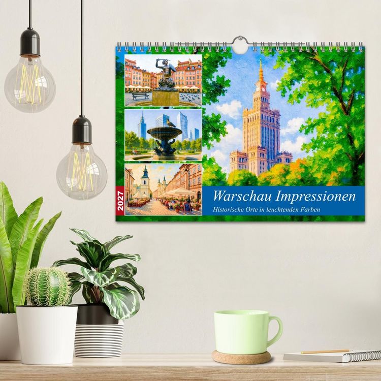 Produktbild: Warschau Impressionen - Historische Orte in leuchtenden Farben (Wandkalender 2027 DIN A4 quer), CALVENDO Monatskalender