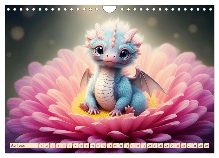 Produktbild: S&uuml;&szlig;e Babydrachen (Wandkalender 2026 DIN A4 quer), CALVENDO Monatskalender