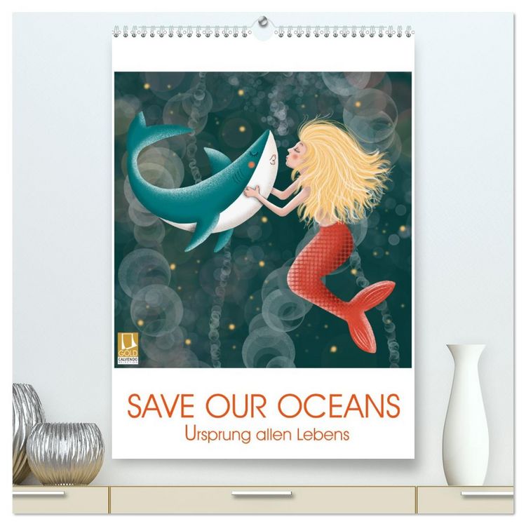 Produktbild: SAVE OUR OCEANS - Ursprung allen Lebens (hochwertiger Premium Wandkalender 2026 DIN A2 hoch), Kunstdruck in Hochglanz