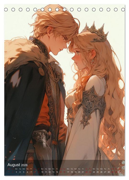 Produktbild: Her Love, His Life and Anime (Desk Calendar 2026 DIN A5 portrait), CALVENDO 12 Month DeskCalendar