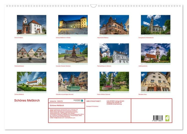 Produktbild: Sch&ouml;nes Me&szlig;kirch (Wandkalender 2026 DIN A2 quer), CALVENDO Monatskalender