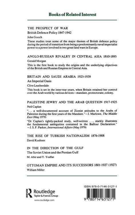 Produktbild: British Policy Towards the Ottoman Empire 1908-1914