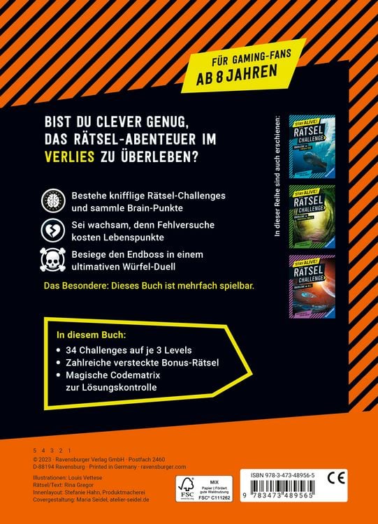 Produktbild: Stay alive! R&auml;tsel-Challenge - &Uuml;berlebe im Verlies
