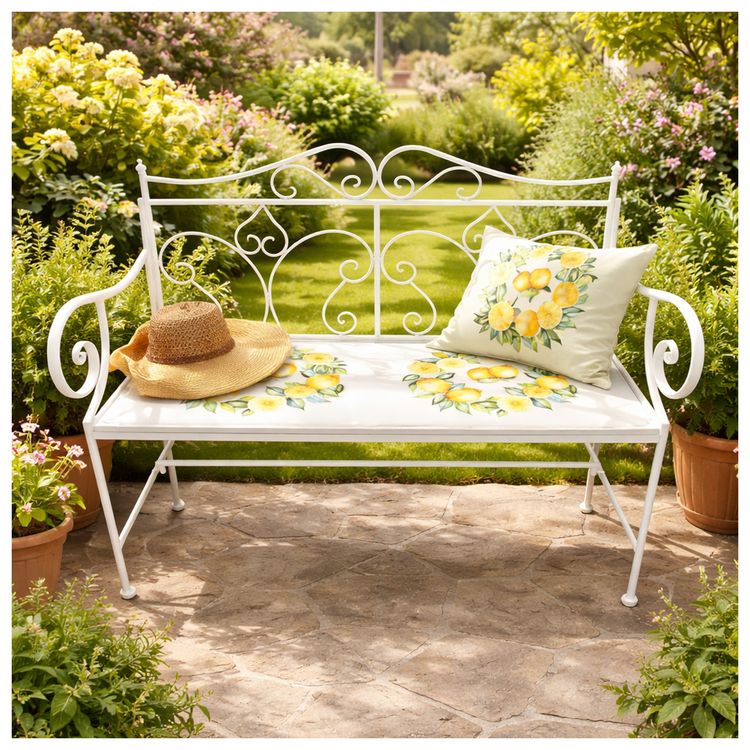Produktbild: HTI-Living Gartenbank Menton Wei&szlig; Gartenbank Menton Wei&szlig;