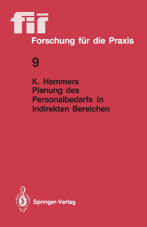 Produktbild: Planung des Personalbedarfs in indirekten Bereichen