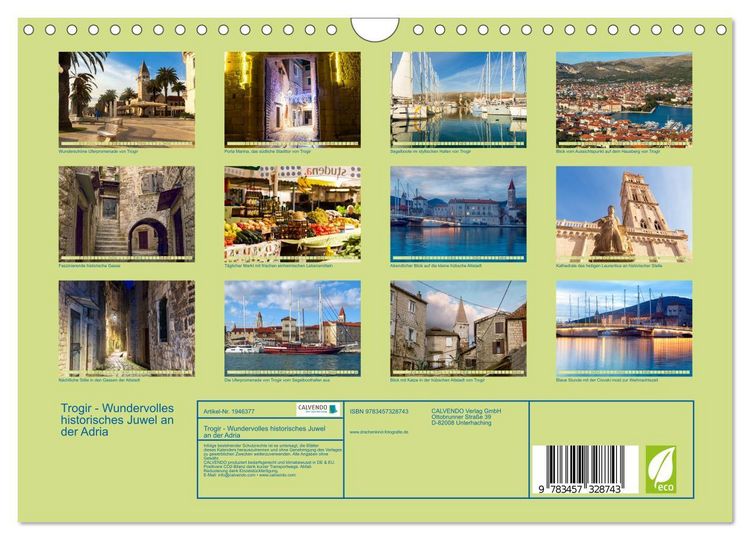 Produktbild: Trogir - Wundervolles historisches Juwel an der Adria (Wandkalender 2026 DIN A4 quer), CALVENDO Monatskalender