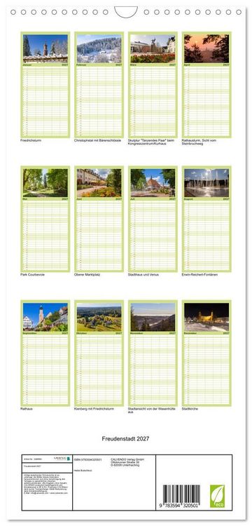 Produktbild: Familienplaner 2027 - Freudenstadt 2027 mit 5 Spalten (Wandkalender, 21 x 45 cm) CALVENDO