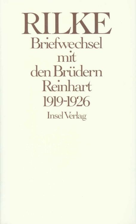 Produktbild: Briefwechsel mit den Br&uuml;dern Reinhart 1919 &ndash; 1926