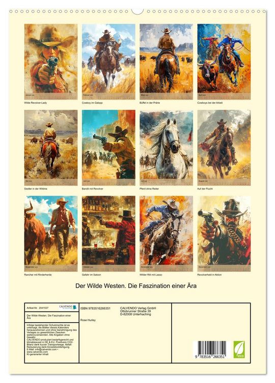Produktbild: Der Wilde Westen. Die Faszination einer &Auml;ra (hochwertiger Premium Wandkalender 2026 DIN A2 hoch), Kunstdruck in Hochglanz