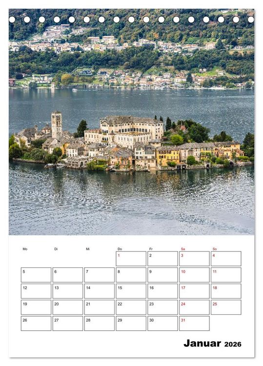 Produktbild: Piemont - Impressionen aus Norditalien (Tischkalender 2026 DIN A5 hoch), CALVENDO Monatskalender