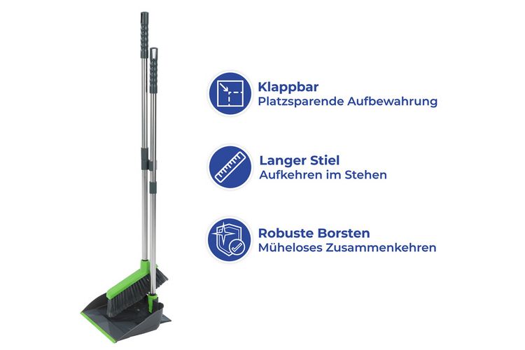 Produktbild: Kehrgarnitur, klappbare Kehricht Garnitur mit Clip-Halterung