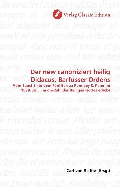 Produktbild: Der new canoniziert heilig Didacus, Barfusser Ordens