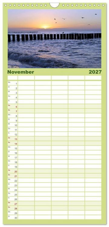 Produktbild: Familienplaner 2027 - Meine kleine Auszeit mit 5 Spalten (Wandkalender, 21 x 45 cm) CALVENDO