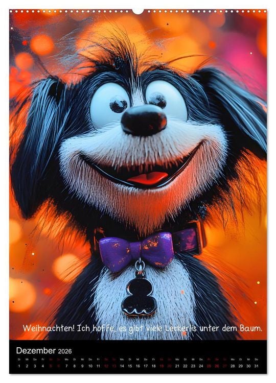 Produktbild: Good morning dog (Wandkalender 2026 DIN A2 hoch), CALVENDO Monatskalender