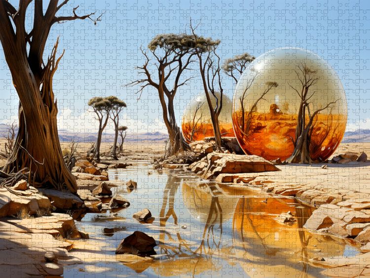 Produktbild: CALVENDO Puzzle Gelbe Kugeln | 1000 Teile Lege-Gr&ouml;&szlig;e 64x48cm Foto-Puzzle f&uuml;r gl&uuml;ckliche Stunden