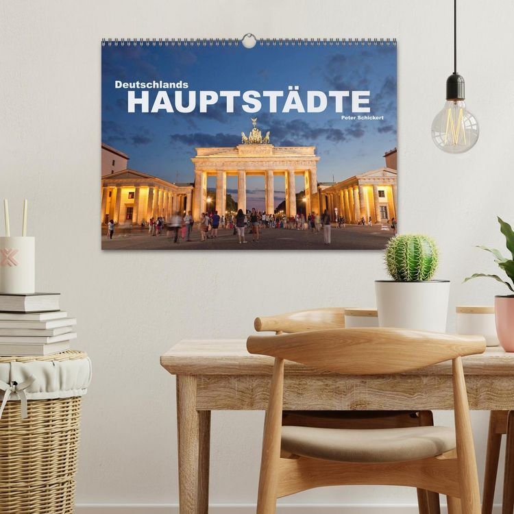 Produktbild: Deutschlands Hauptst&auml;dte (Wandkalender 2026 DIN A3 quer), CALVENDO Monatskalender