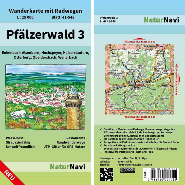 Produktbild: Pf&auml;lzerwald 3. Blatt 41-548, 1 : 25 000