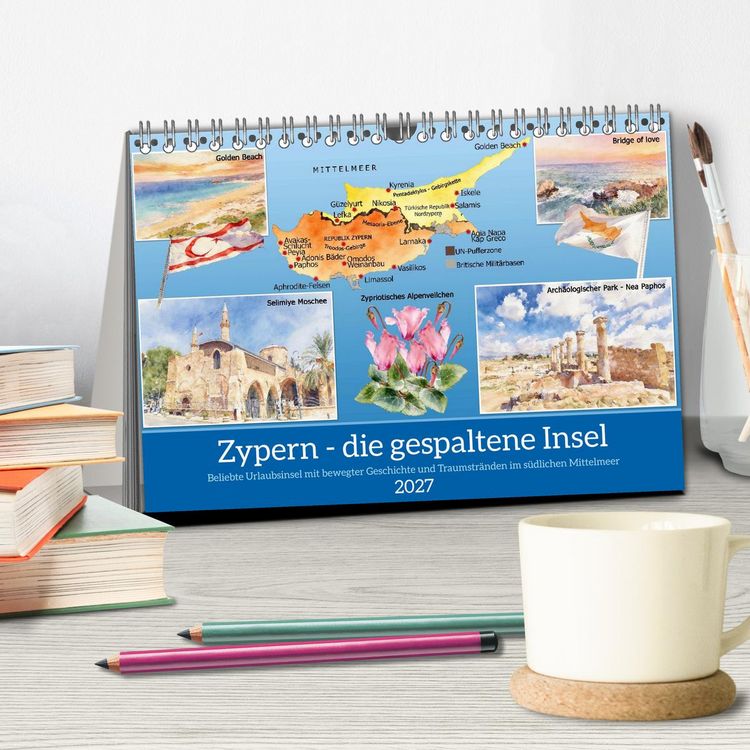 Produktbild: Zypern - die gespaltene Insel (Tischkalender 2027 DIN A5 quer), CALVENDO Monatskalender
