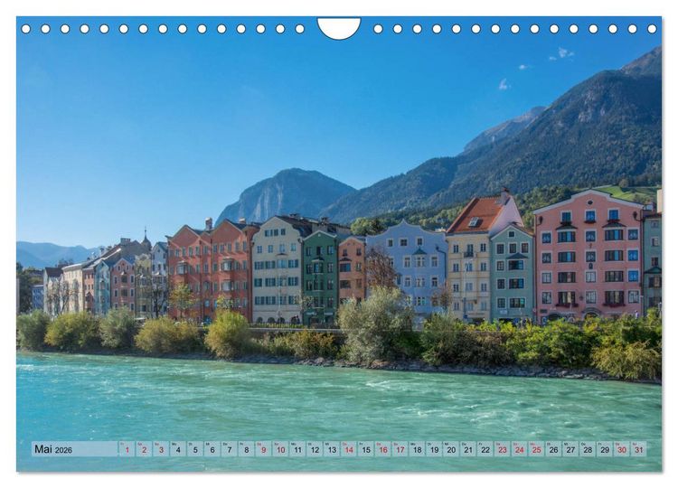 Produktbild: Innsbruck - Die Stadt im Herzen der Alpen (Wandkalender 2026 DIN A4 quer), CALVENDO Monatskalender