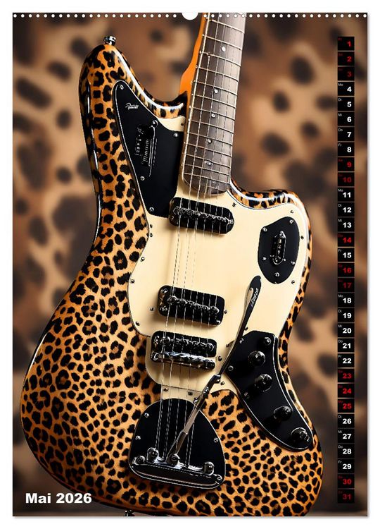 Produktbild: Traumhafte Gitarren (hochwertiger Premium Wandkalender 2026 DIN A2 hoch), Kunstdruck in Hochglanz