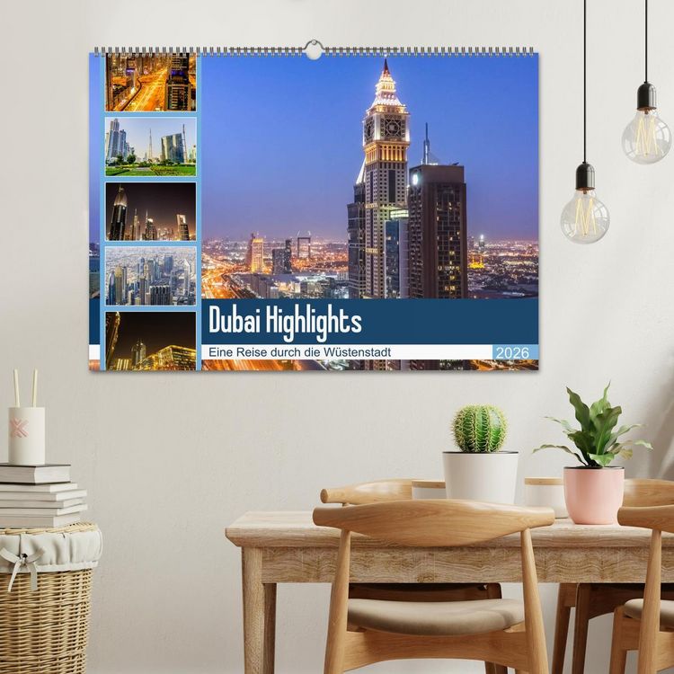 Produktbild: Dubai Highlights (Wandkalender 2026 DIN A2 quer), CALVENDO Monatskalender