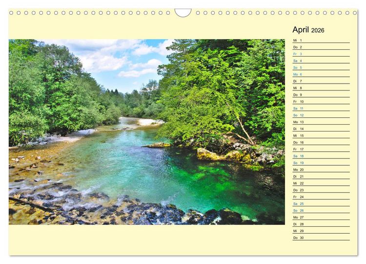 Produktbild: Slowenien - Impressionen eines Naturjuwels (Wandkalender 2026 DIN A3 quer), CALVENDO Monatskalender