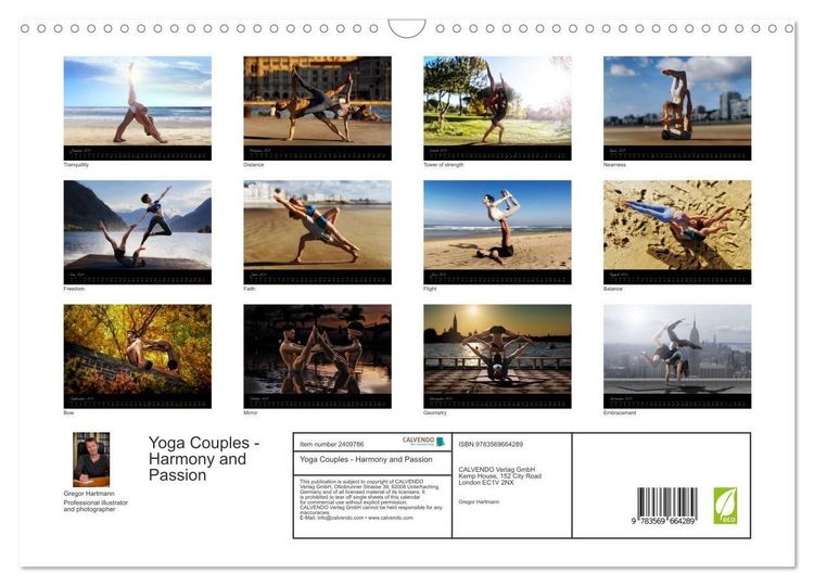 Produktbild: Yoga Couples - Harmony and Passion (Wall Calendar 2027 DIN A3 landscape), CALVENDO 12 Month Wall Calendar