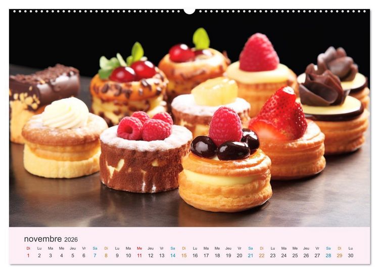 Produktbild: Les d&eacute;lices du temps (Calendrier mural 2026 DIN A2 vertical) calendrier de bureau