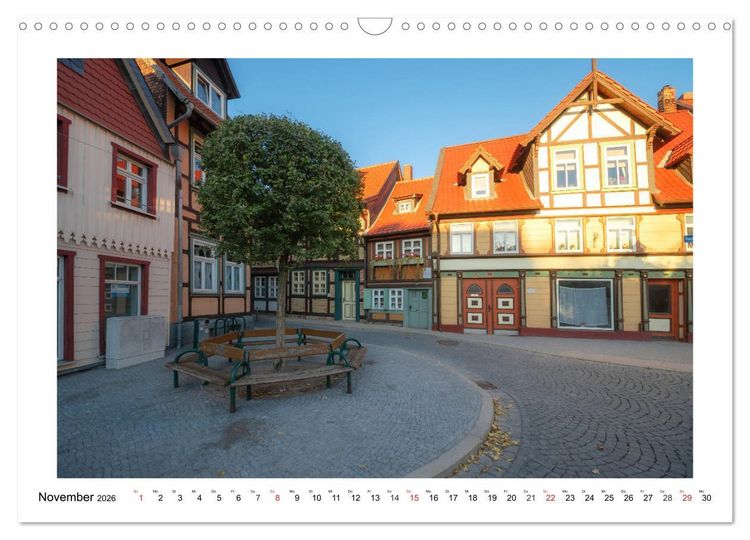 Produktbild: Wernigerode - Die Fachwerkstadt im Harz (Wandkalender 2026 DIN A3 quer), CALVENDO Monatskalender