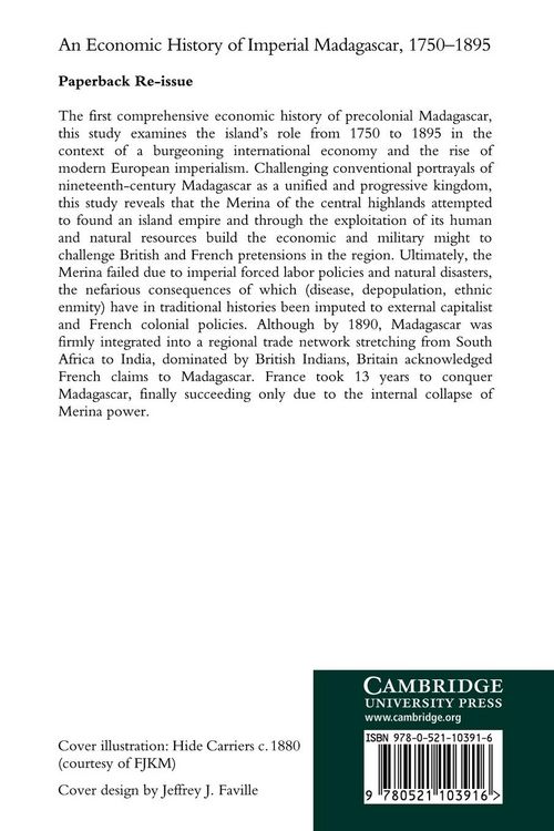 Produktbild: An Economic History of Imperial Madagascar, 1750 1895