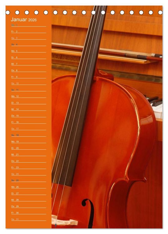 Produktbild: Geliebtes Cello (Tischkalender 2026 DIN A5 hoch), CALVENDO Monatskalender
