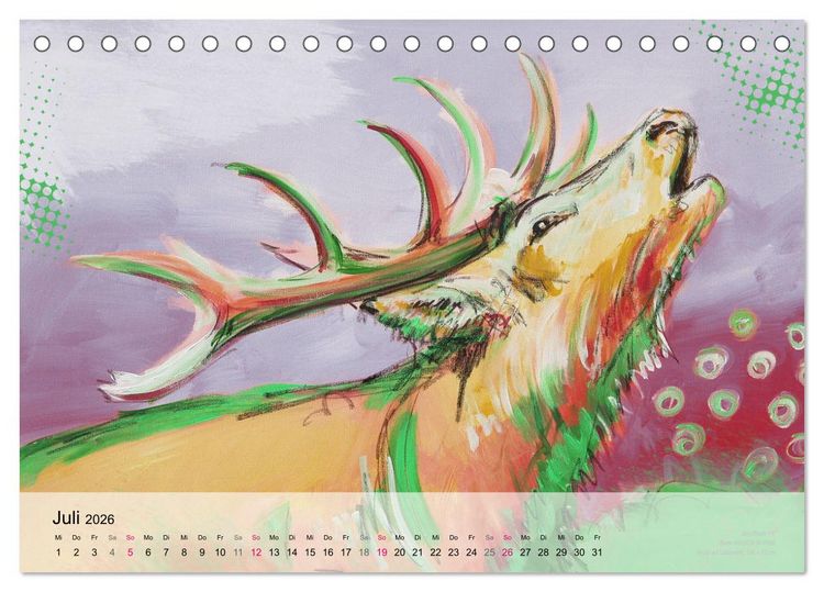 Produktbild: Kunst-Kalender von Stefanie Rogge (Tischkalender 2026 DIN A5 quer), CALVENDO Monatskalender