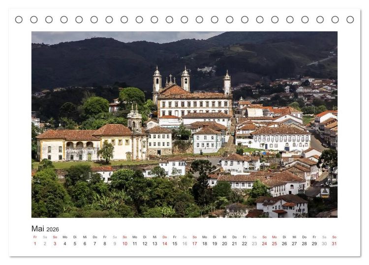 Produktbild: Brasilien 2026 Estrada Real - der Weg des Goldes (Tischkalender 2026 DIN A5 quer), CALVENDO Monatskalender