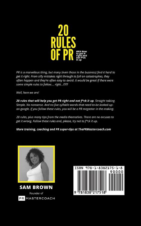 Produktbild: 20 Rules of PR AKA - How to get it right and not f**k it up