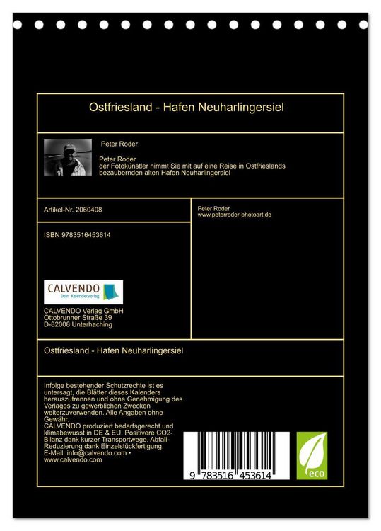 Produktbild: Ostfriesland - Hafen Neuharlingersiel (Tischkalender 2026 DIN A5 hoch), CALVENDO Monatskalender