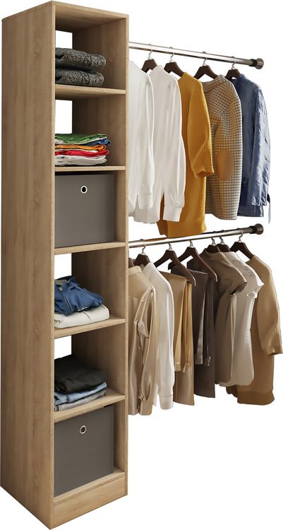 Produktbild: Offener Kleiderschrank Dachschr&auml;gen Regal Dacholll