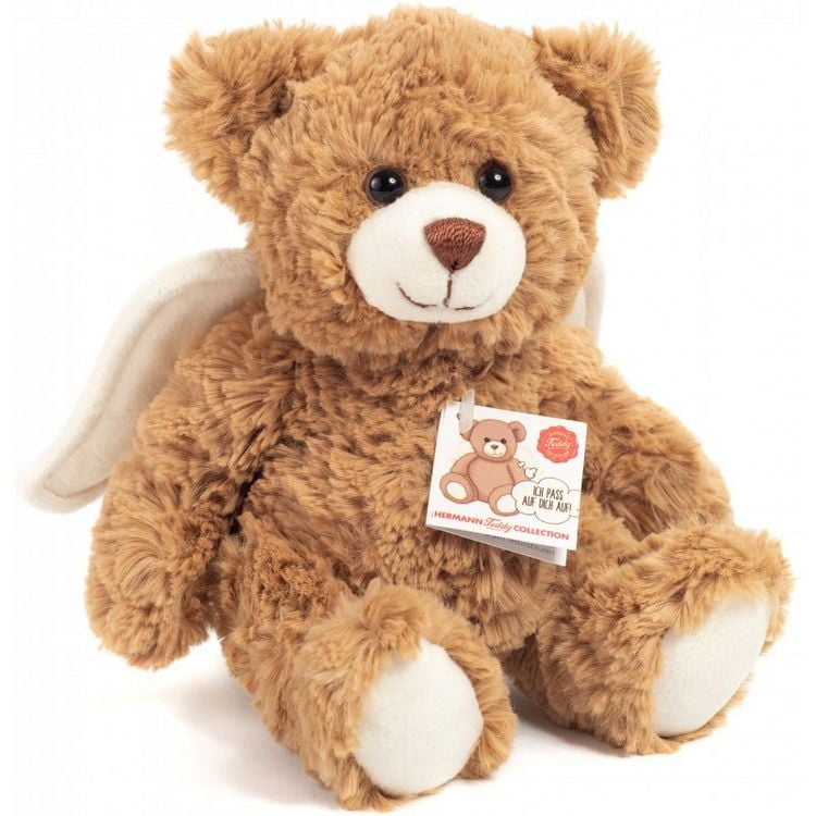 Produktbild: Teddy Hermann 91399 - Schutzengel-Teddy, 20 cm, Teddyb&auml;r Ich pass auf dich auf!, braun, Pl&uuml;schtier
