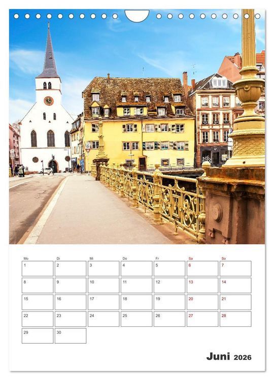 Produktbild: Stra&szlig;burg - Urlaubsplaner (Wandkalender 2026 DIN A4 hoch), CALVENDO Monatskalender