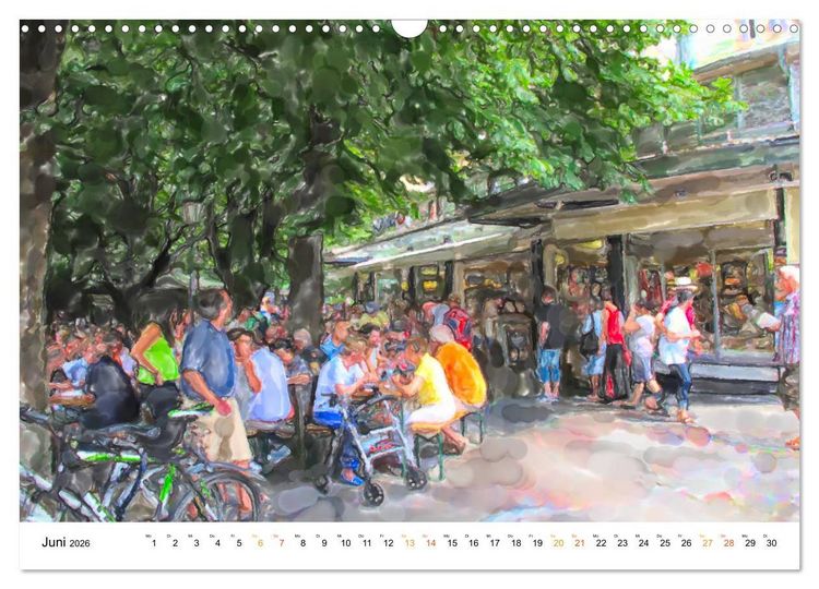 Produktbild: M&uuml;nchen - Bayerns Landeshauptstadt in Aquarellfarben (Wandkalender 2026 DIN A3 quer), CALVENDO Monatskalender