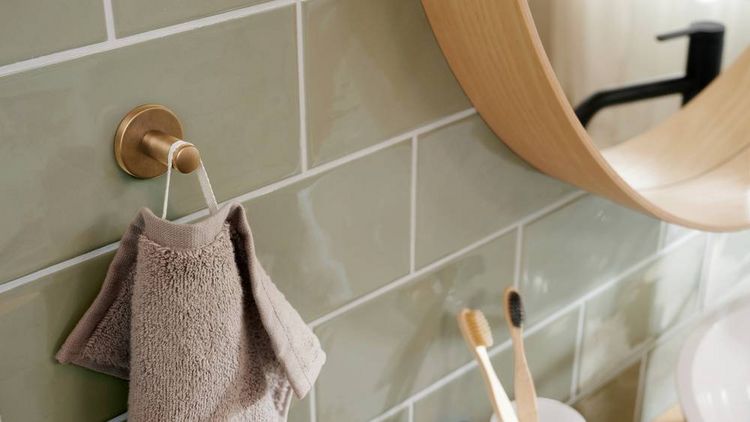Produktbild: Tesa MOON BRONZE Handtuchhaken Klebstoff Metall
