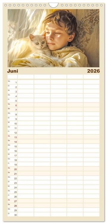 Produktbild: Familienplaner 2026 - Tierliebe - In exotischer Umgebung mit 5 Spalten (Wandkalender, 21 x 45 cm) CALVENDO