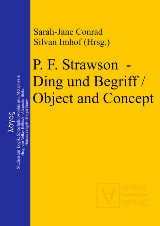 Produktbild: P. F. Strawson &ndash; Ding und Begriff / Object and Concept