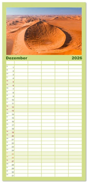 Produktbild: Familienplaner 2026 - OMAN - Orientperle mit 5 Spalten (Wandkalender, 21 x 45 cm) CALVENDO