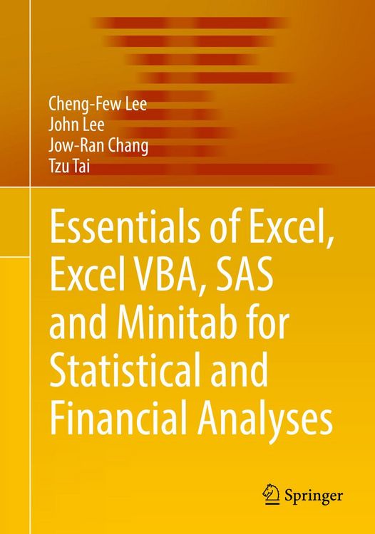 Produktbild: Essentials of Excel, Excel VBA, SAS and Minitab for Statistical and Financial Analyses