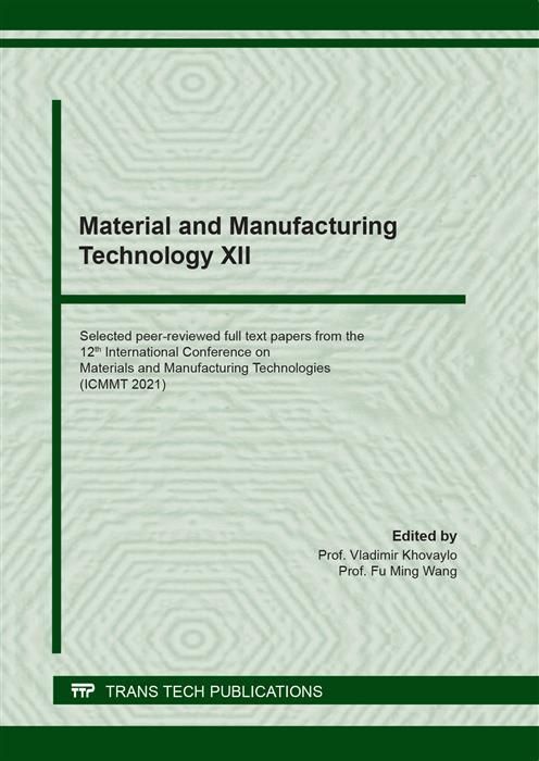 Produktbild: Material and Manufacturing Technology XII