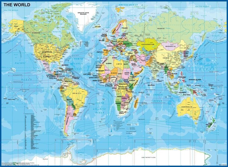 Produktbild: Puzzle Ravensburger Die Welt 200 Teile XXL