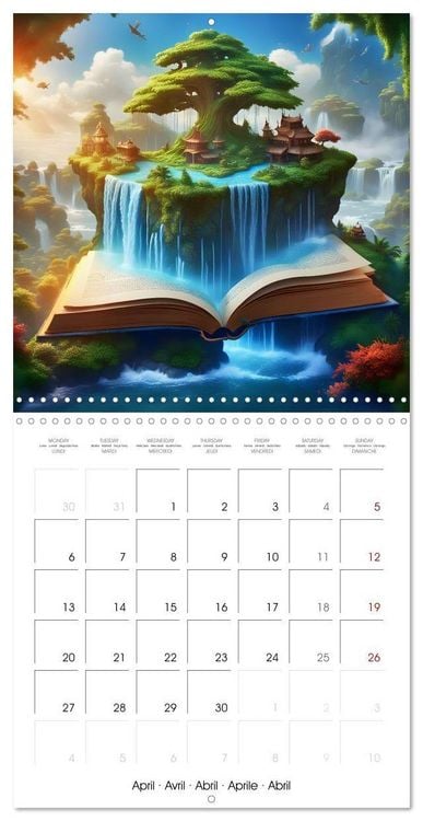 Produktbild: Fantastic surreal book worlds (Wall Calendar 2026 12 &times; 12 Inch) CALVENDO 12 Month Wall Calendar